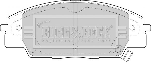 BORG & BECK Комплект тормозных колодок, дисковый тормоз BBP1742